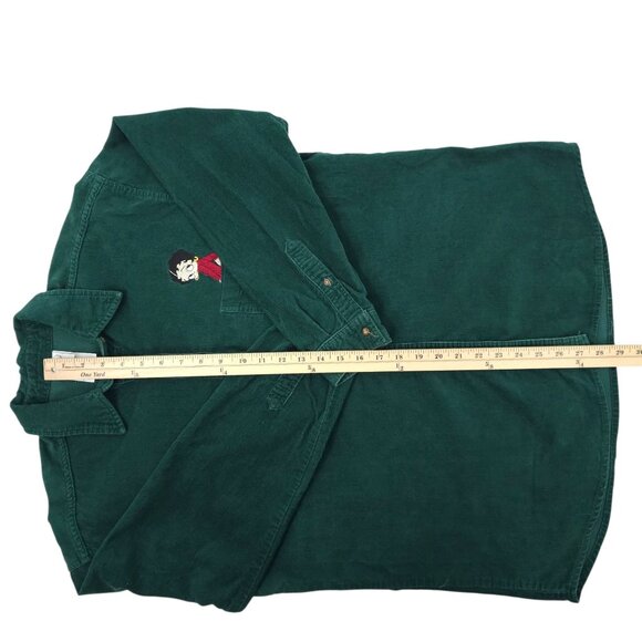 Betty Boop Corduroy Button Front Shirt Womens XL Vintage 2000 King Features - Picture 6 of 16